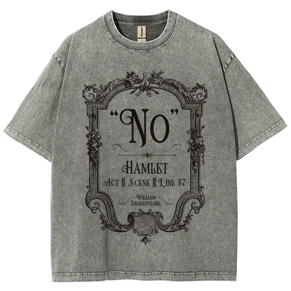 Ornate Baroque Vintage Frame Unisex Fit Washed T-Shirt