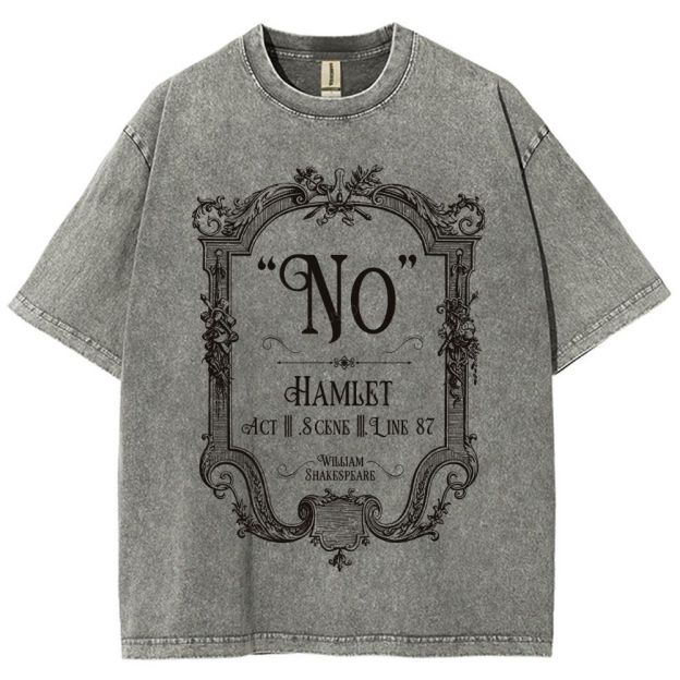Ornate Baroque Vintage Frame Unisex Fit Washed T-Shirt