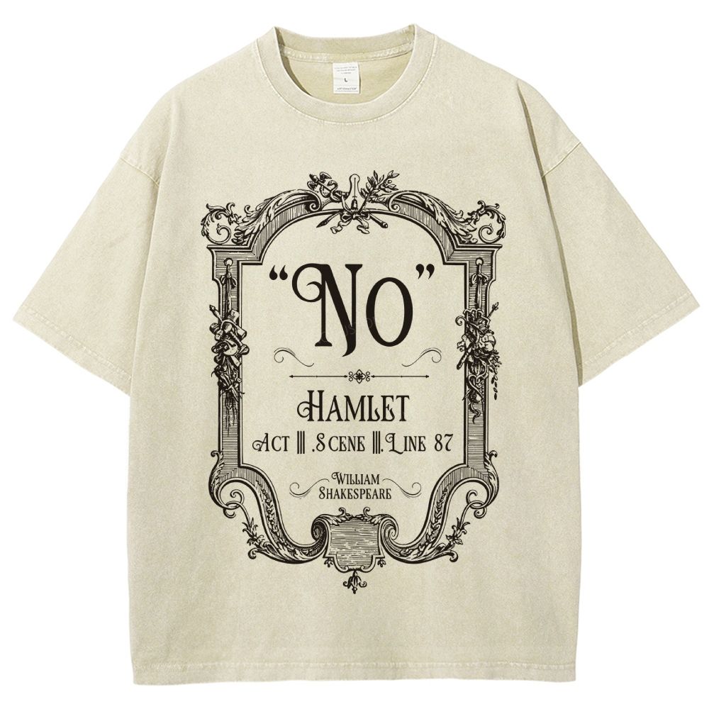 Ornate Baroque Vintage Frame Unisex Fit Washed T-Shirt