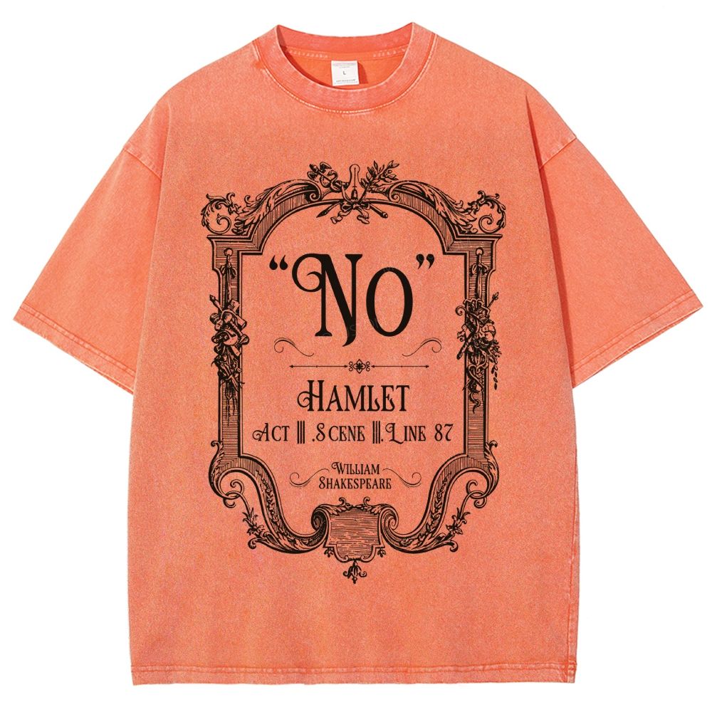 Ornate Baroque Vintage Frame Unisex Fit Washed T-Shirt