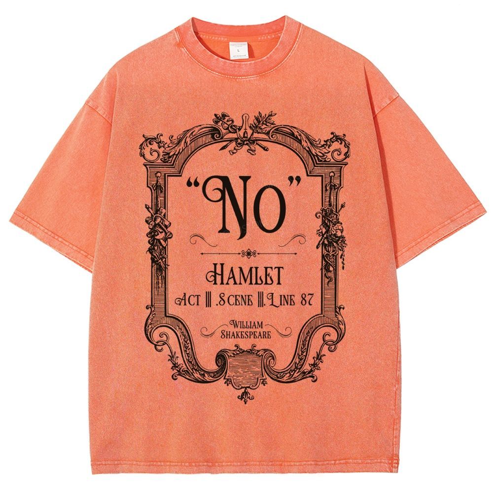 Ornate Baroque Vintage Frame Unisex Fit Washed T-Shirt