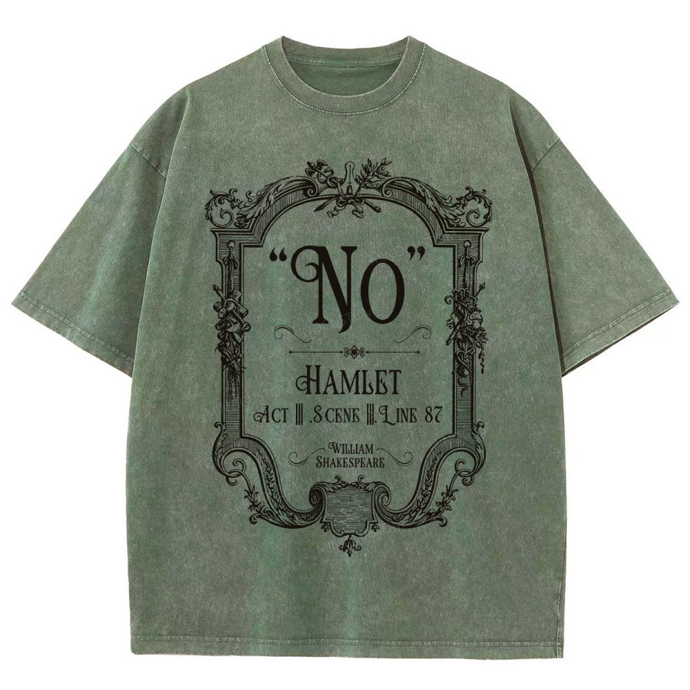 Ornate Baroque Vintage Frame Unisex Fit Washed T-Shirt