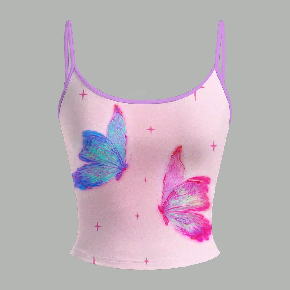 Butterfly Ombre Lounge Top & Elasticated Trousers Two-Piece Set