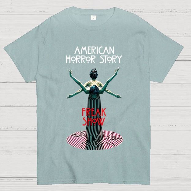 Retro Circus Freak Art Gothic Horror Cotton T-Shirt