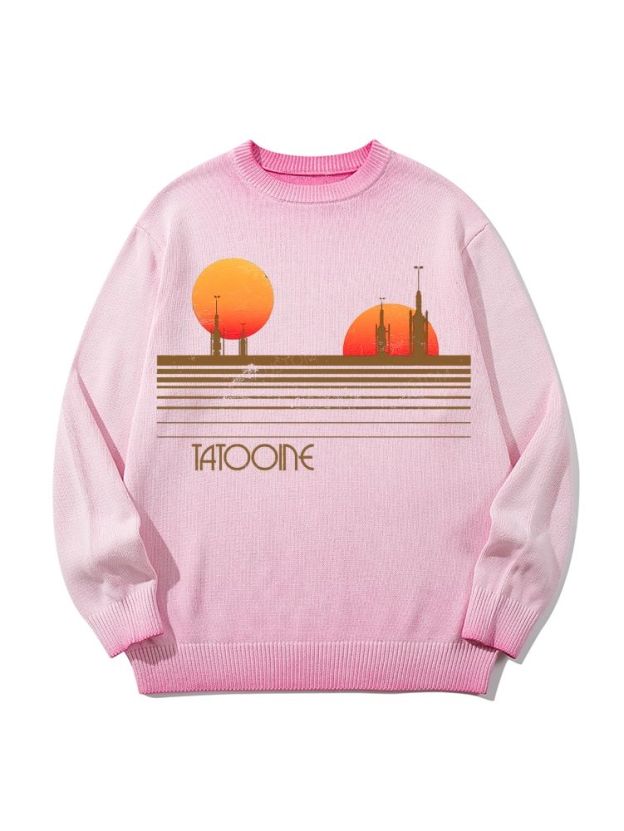 Sci-Fi Tatooine Sunset Gradient Casual Sweater
