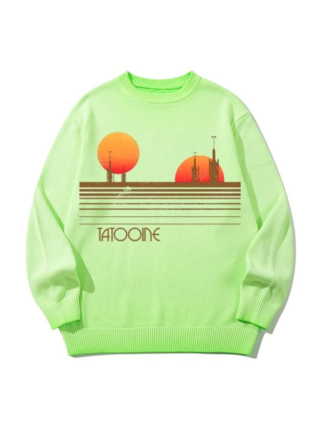 Sci-Fi Tatooine Sunset Gradient Casual Sweater