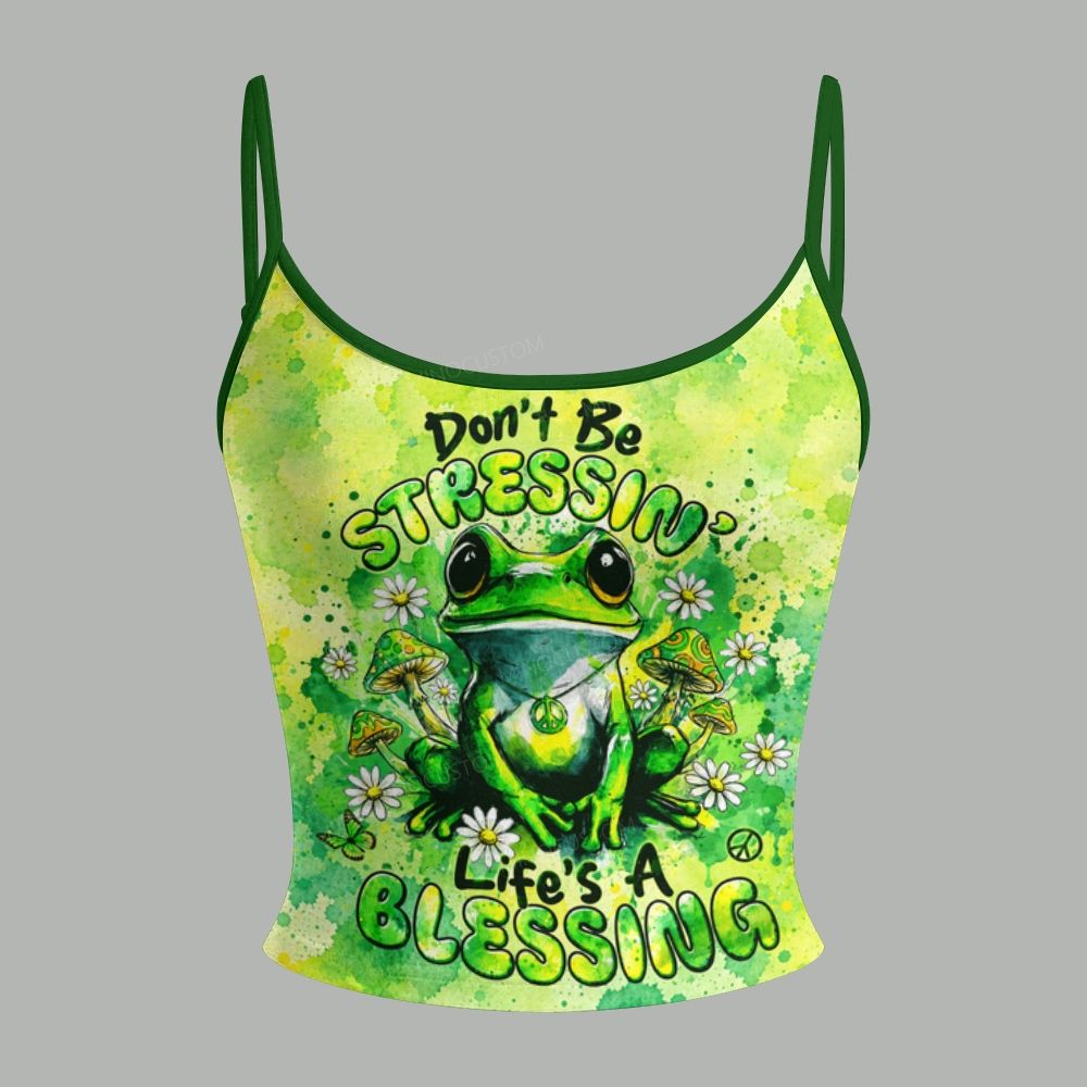 Groovy Frog Graphic Slogan Top & Elasticated Trousers Two-Piece Set