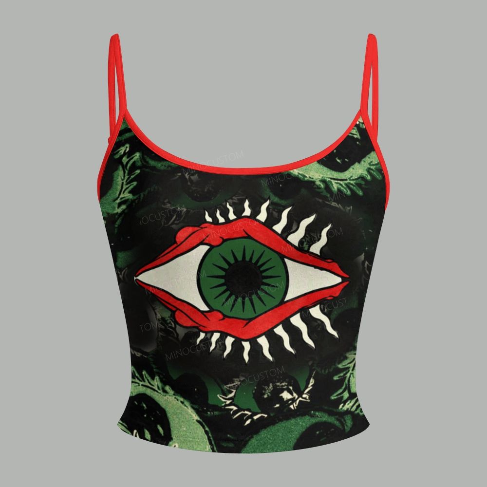 Trippy Surreal All‑Seeing Eye Top & Elasticated Trousers Two-Piece Set