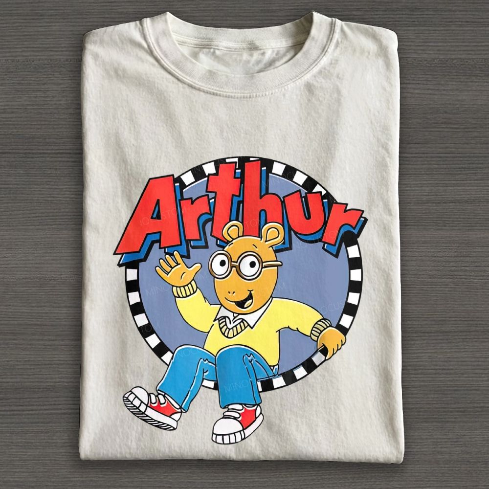 Vintage Retro Anthropomorphic Aardvark Cartoon Cotton T-shirt