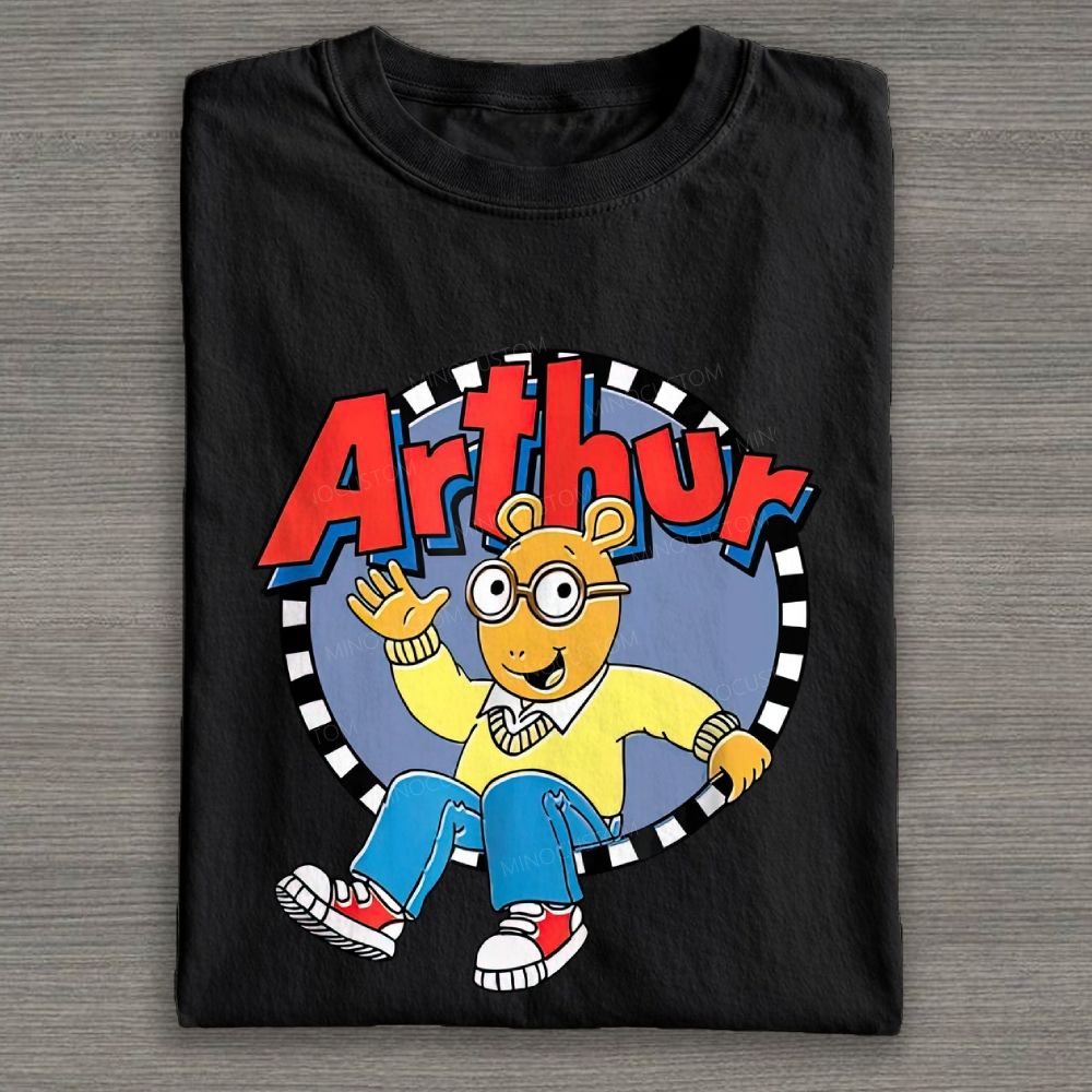 Vintage Retro Anthropomorphic Aardvark Cartoon Cotton T-shirt