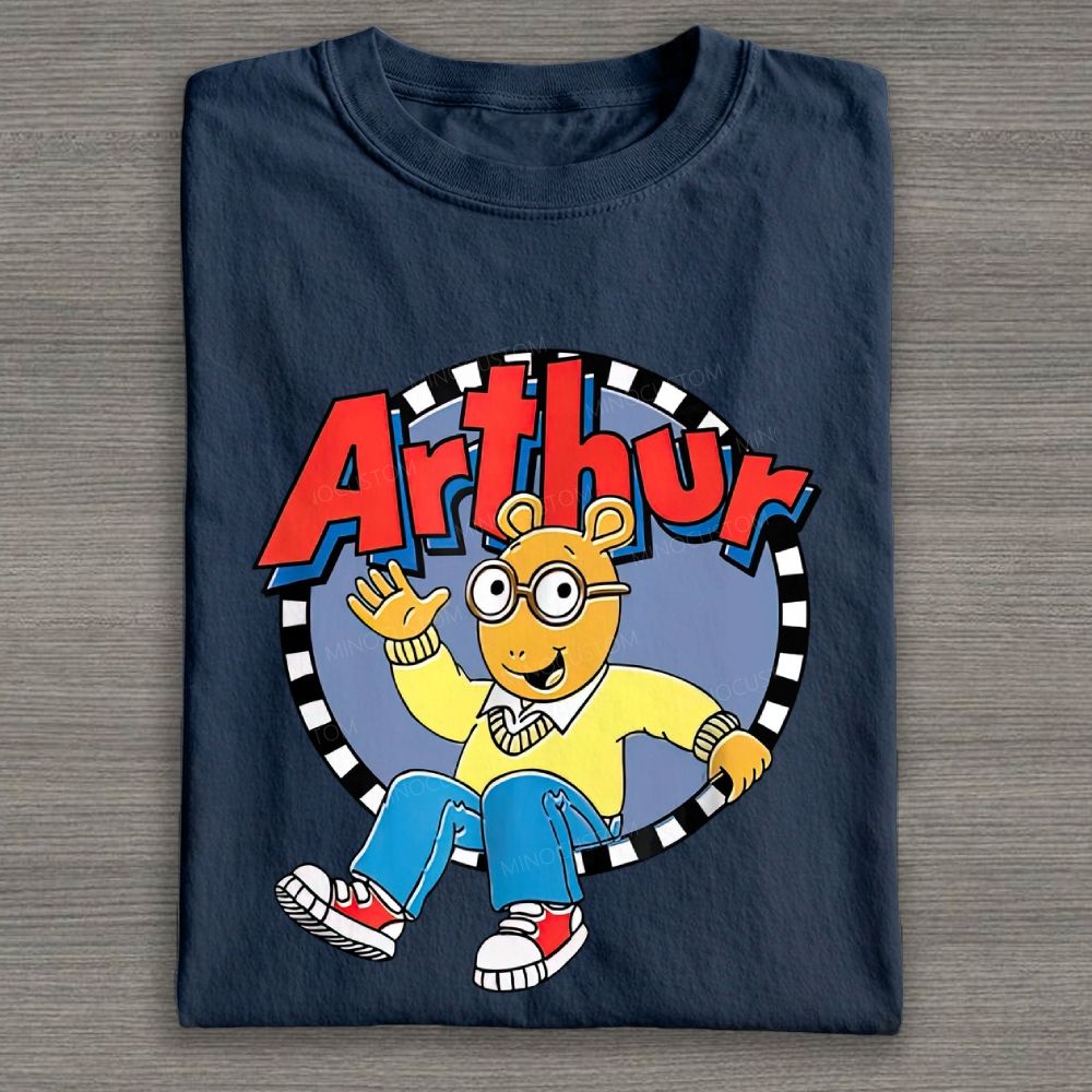 Vintage Retro Anthropomorphic Aardvark Cartoon Cotton T-shirt