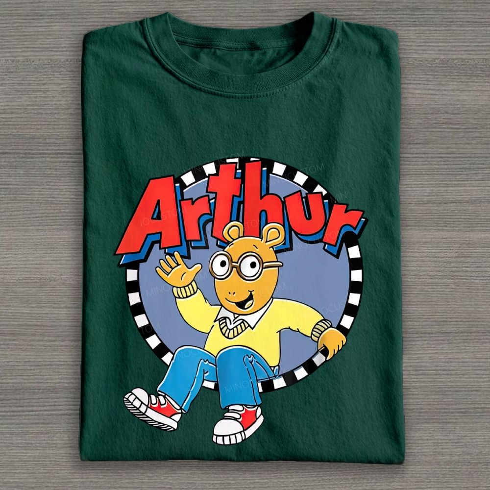 Vintage Retro Anthropomorphic Aardvark Cartoon Cotton T-shirt