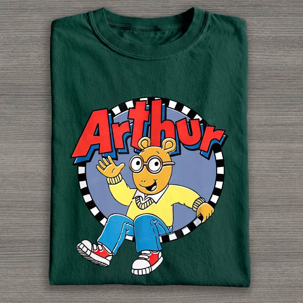 Vintage Retro Anthropomorphic Aardvark Cartoon Cotton T-shirt