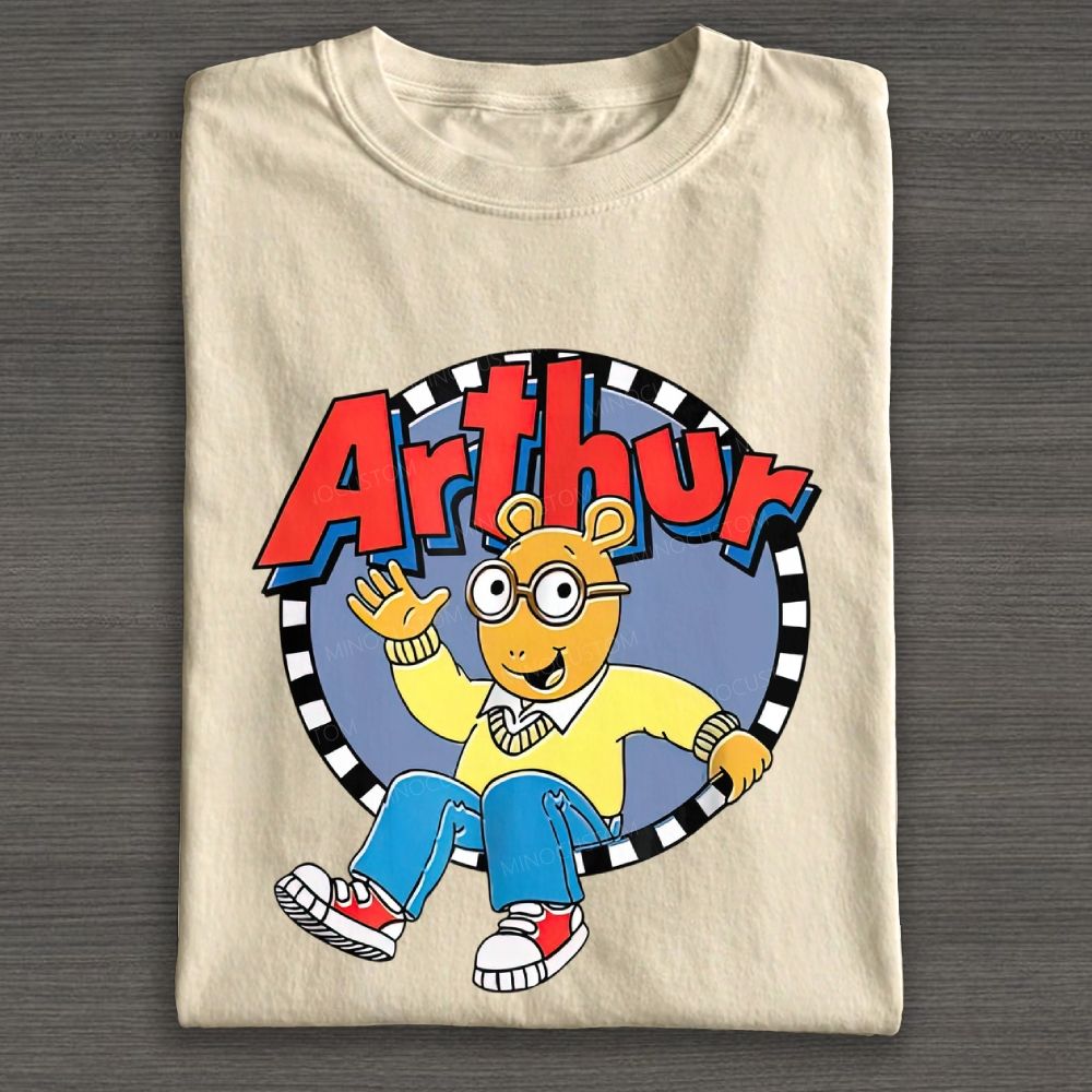 Vintage Retro Anthropomorphic Aardvark Cartoon Cotton T-shirt
