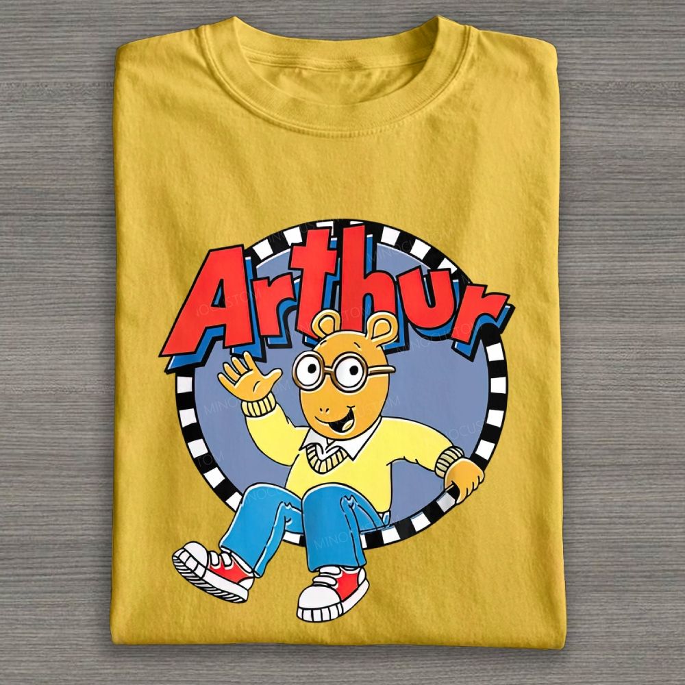 Vintage Retro Anthropomorphic Aardvark Cartoon Cotton T-shirt