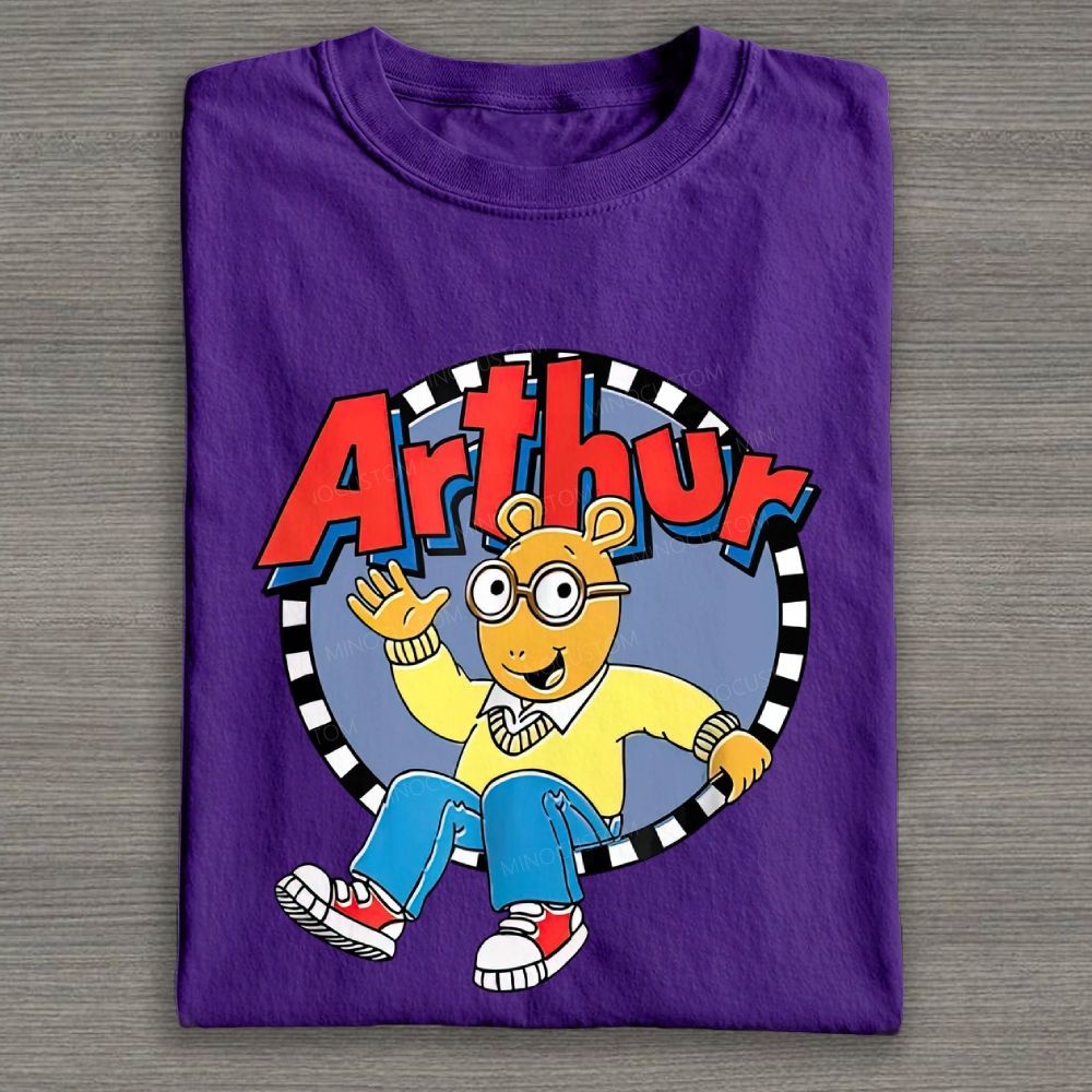 Vintage Retro Anthropomorphic Aardvark Cartoon Cotton T-shirt