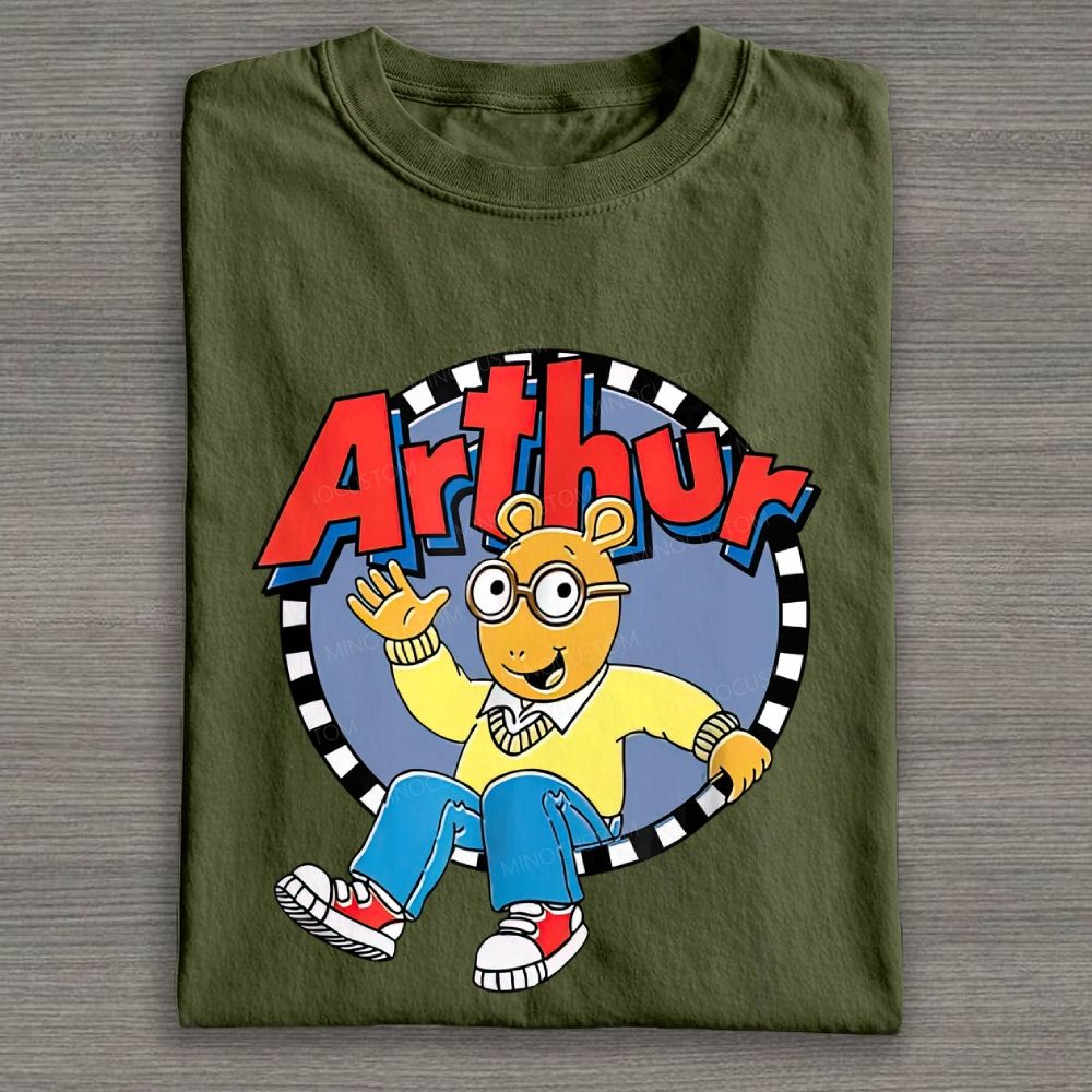 Vintage Retro Anthropomorphic Aardvark Cartoon Cotton T-shirt