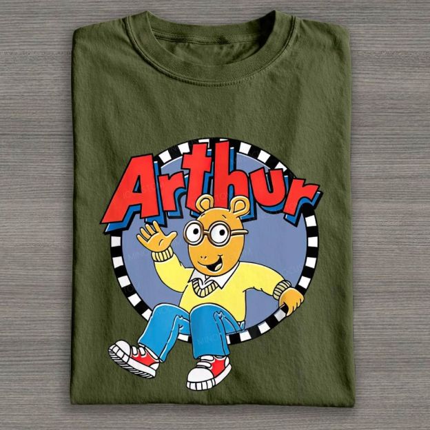 Vintage Retro Anthropomorphic Aardvark Cartoon Cotton T-shirt