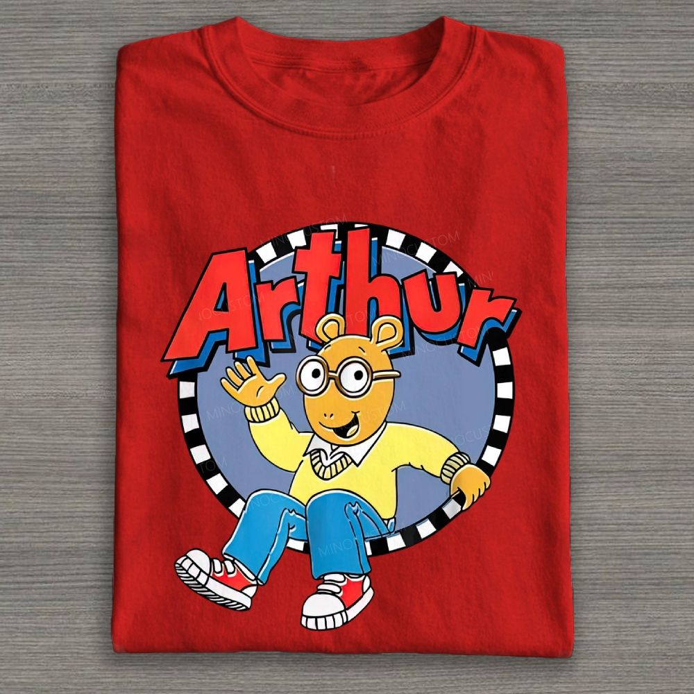 Vintage Retro Anthropomorphic Aardvark Cartoon Cotton T-shirt