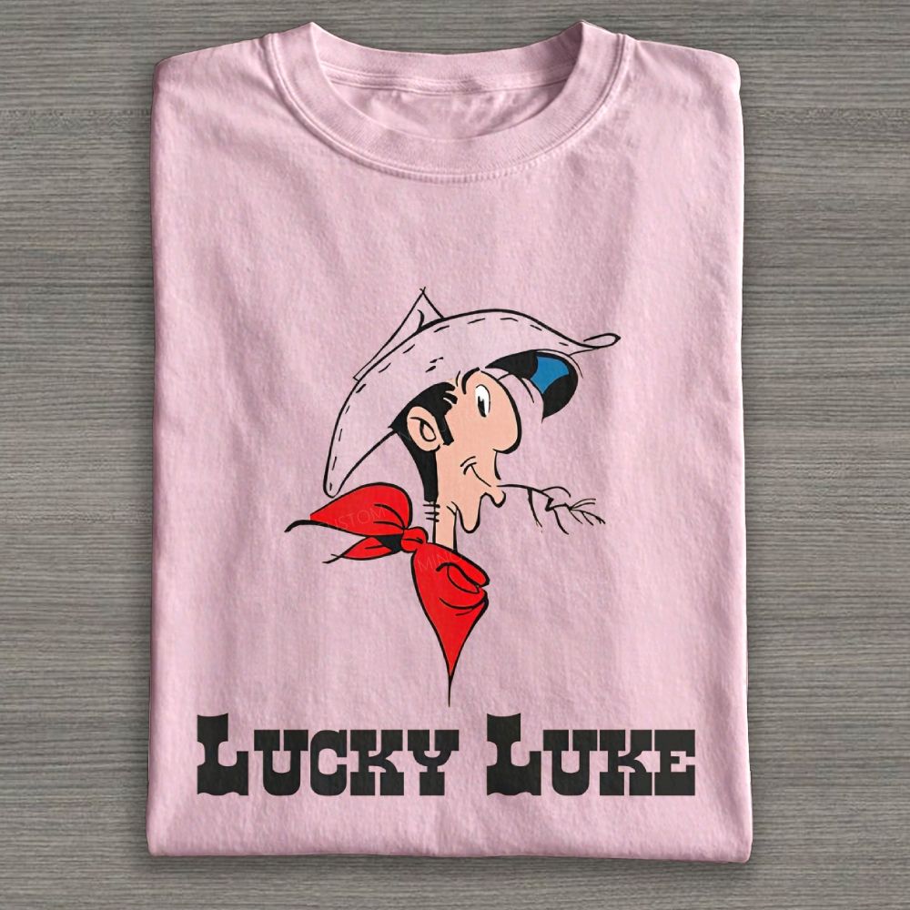 Vintage Retro Western Cowboy Portrait Graphic Cotton T-shirt