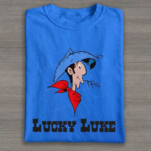 Vintage Retro Western Cowboy Portrait Graphic Cotton T-shirt