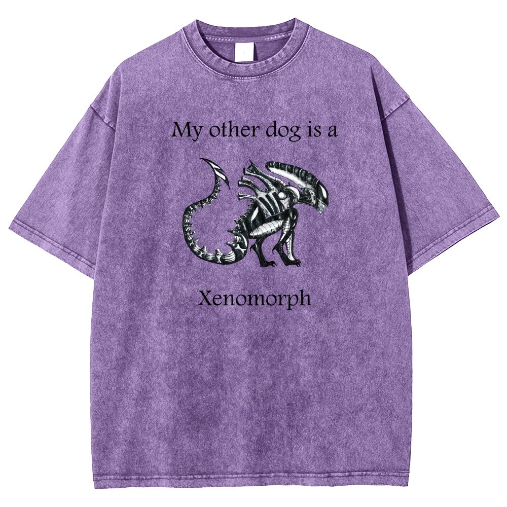 Funny My Other Dog Is  Xenomorph Washed T-shirt