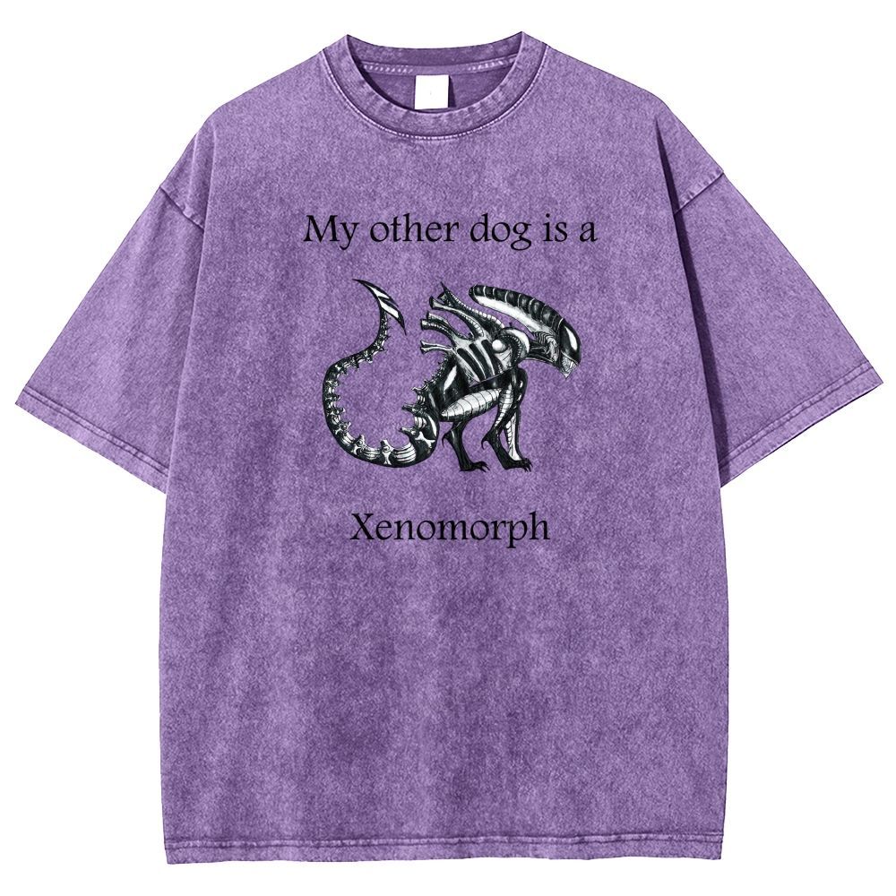 Funny My Other Dog Is  Xenomorph Washed T-shirt