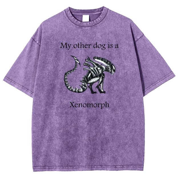 Funny My Other Dog Is  Xenomorph Washed T-shirt