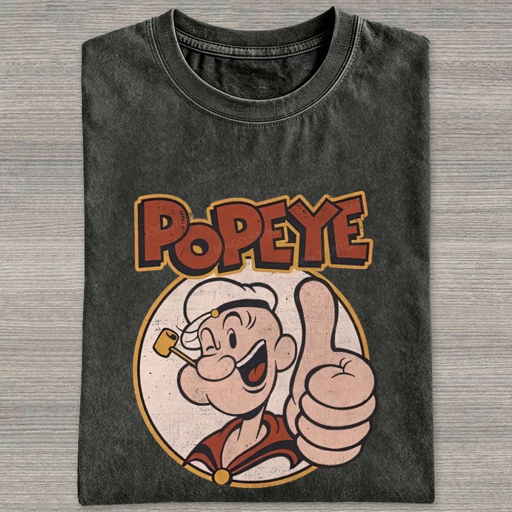 Retro Vintage Sailor Guy Thumbs‑up Washed T-shirt