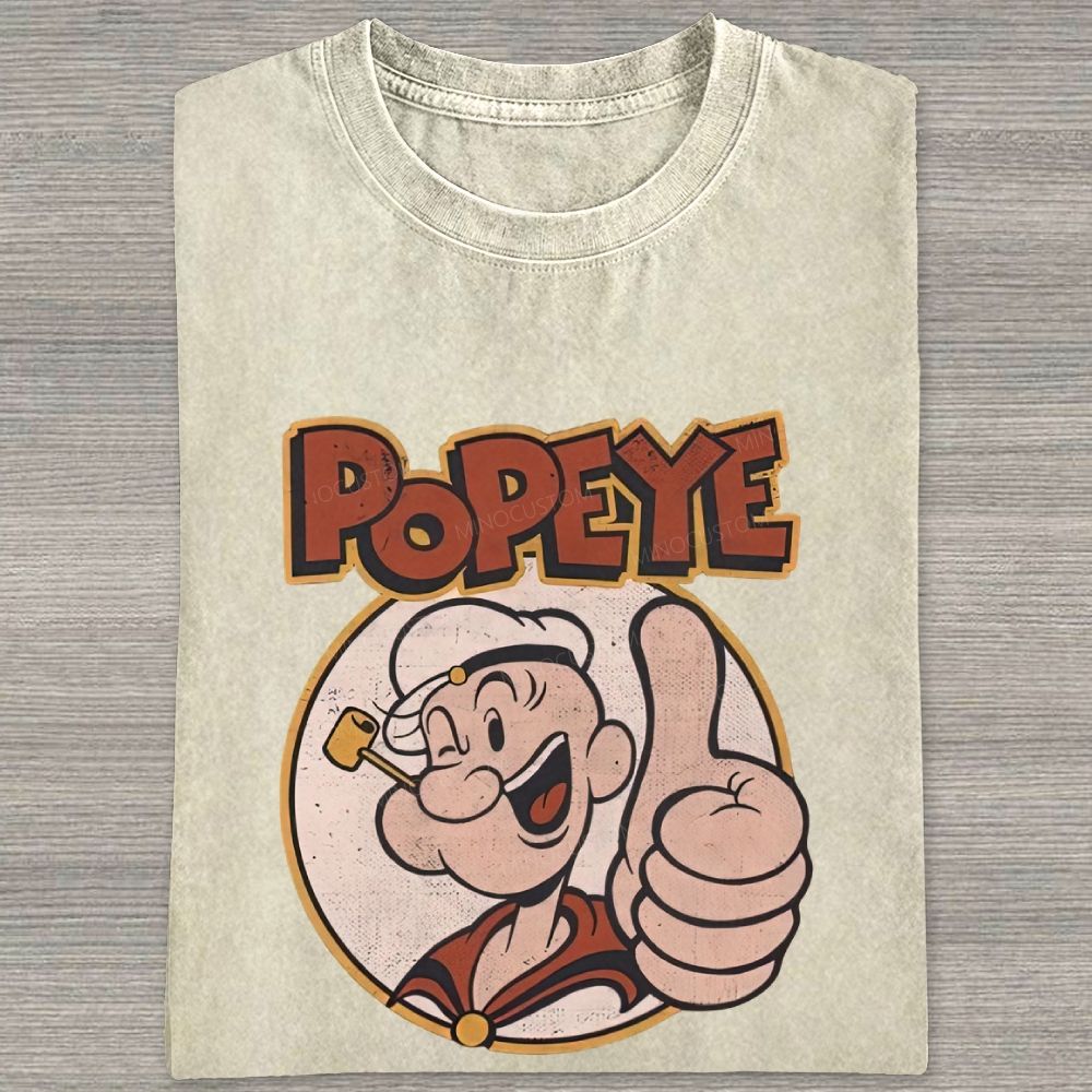 Retro Vintage Sailor Guy Thumbs‑up Washed T-shirt