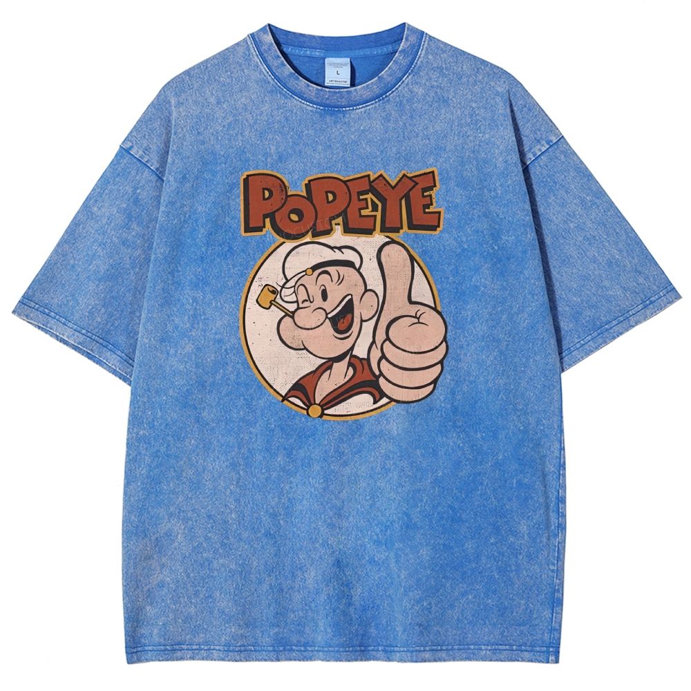 Retro Vintage Sailor Guy Thumbs‑up Washed T-shirt