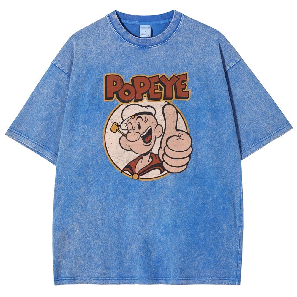 Retro Vintage Sailor Guy Thumbs‑up Washed T-shirt