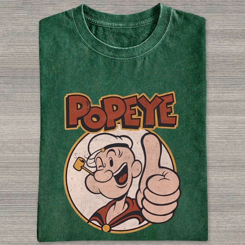 Retro Vintage Sailor Guy Thumbs‑up Washed T-shirt