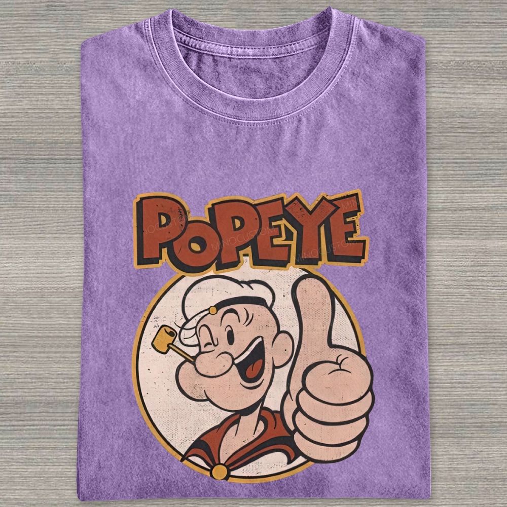 Retro Vintage Sailor Guy Thumbs‑up Washed T-shirt