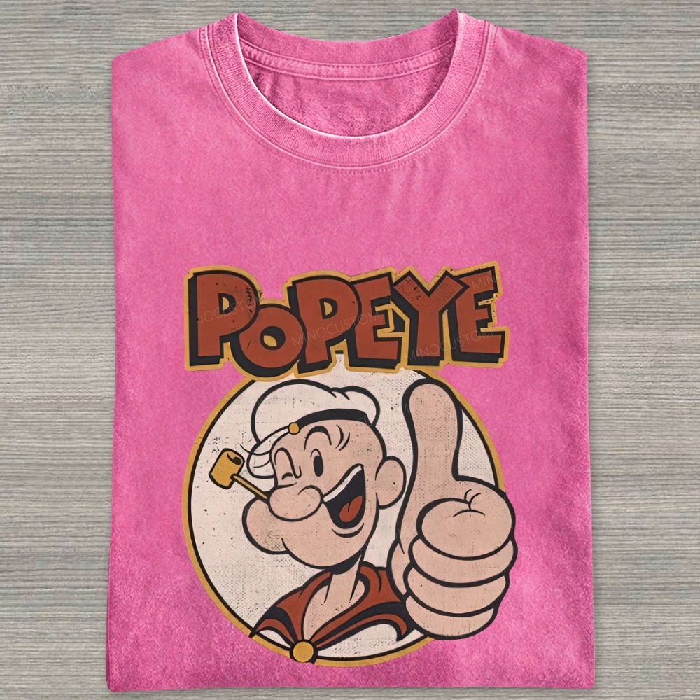 Retro Vintage Sailor Guy Thumbs‑up Washed T-shirt