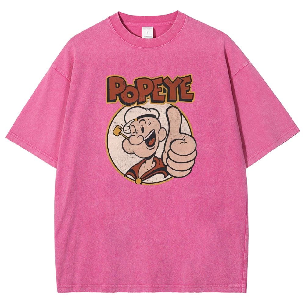 Retro Vintage Sailor Guy Thumbs‑up Washed T-shirt
