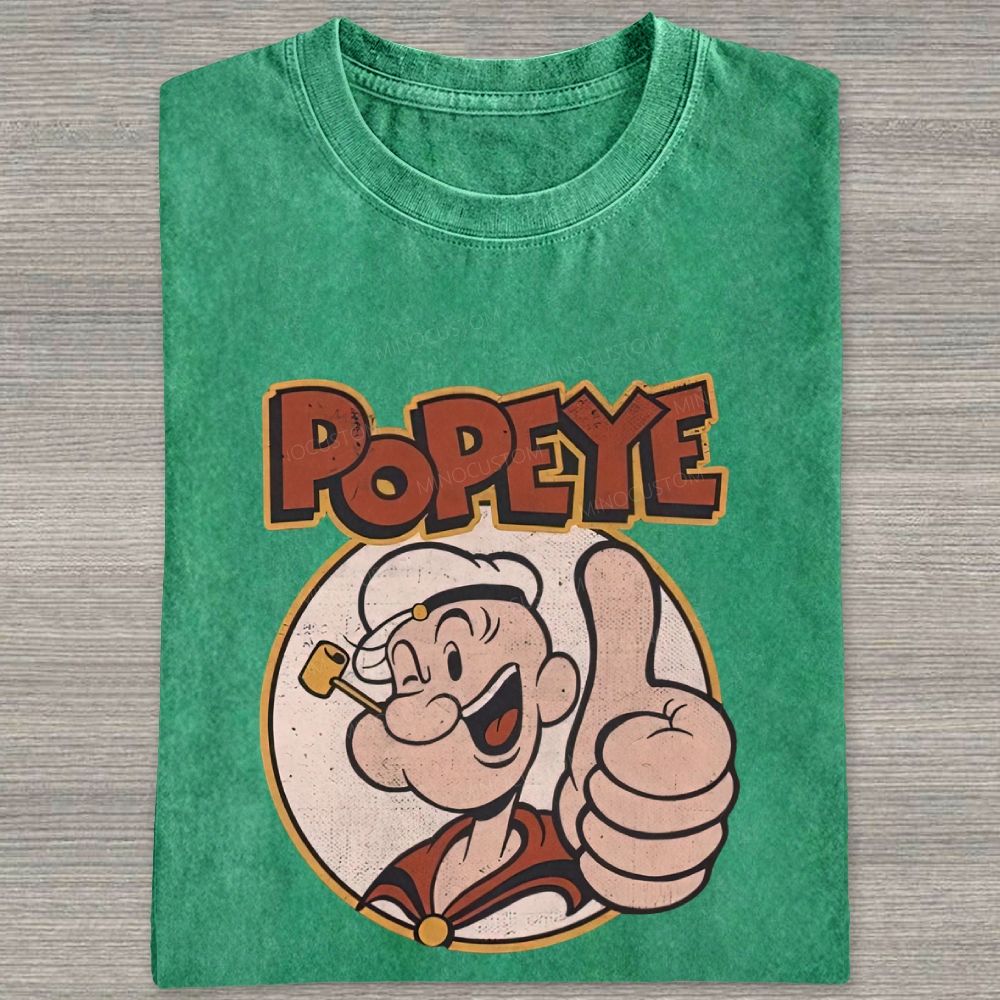Retro Vintage Sailor Guy Thumbs‑up Washed T-shirt