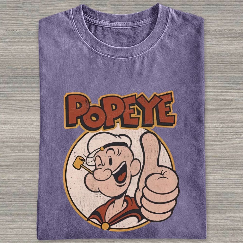 Retro Vintage Sailor Guy Thumbs‑up Washed T-shirt