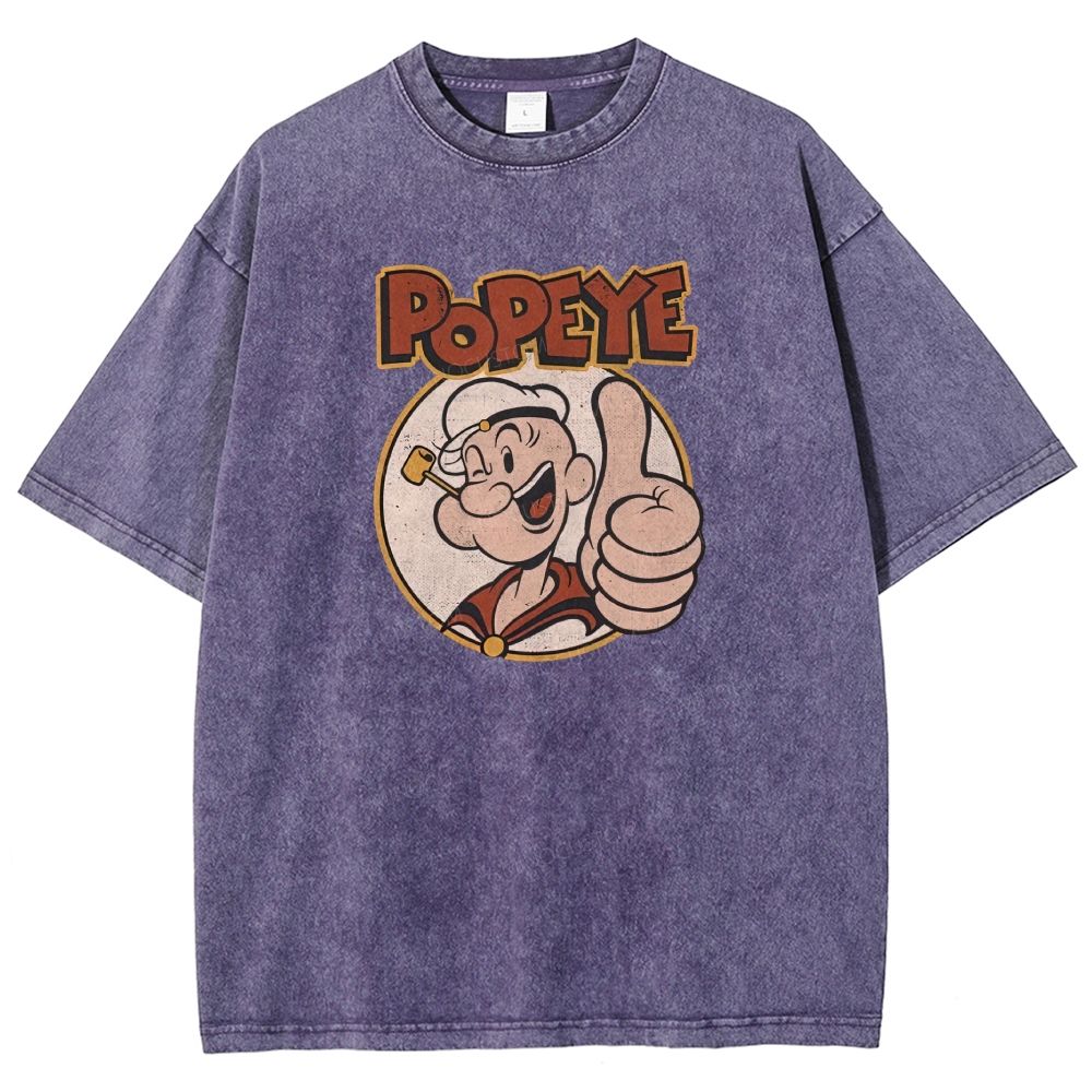 Retro Vintage Sailor Guy Thumbs‑up Washed T-shirt