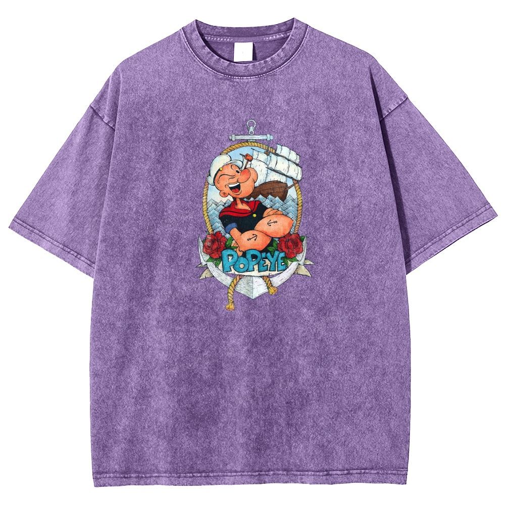 Vintage Nautical Sailor Tattoo Washed T-shirt