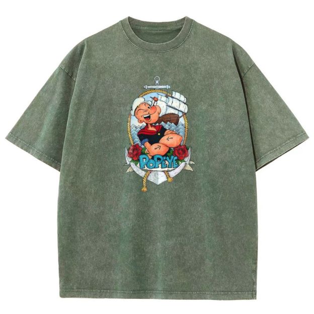 Vintage Nautical Sailor Tattoo Washed T-shirt