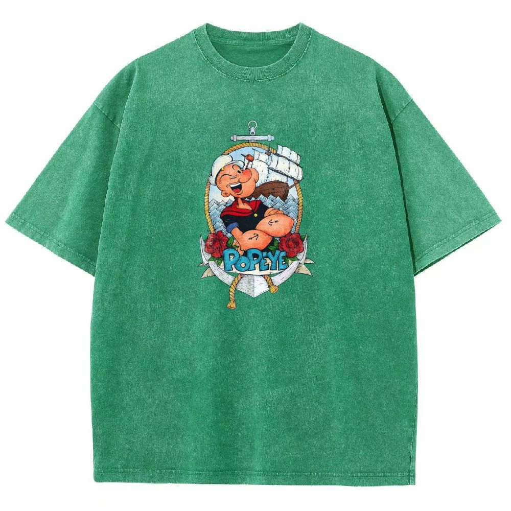 Vintage Nautical Sailor Tattoo Washed T-shirt