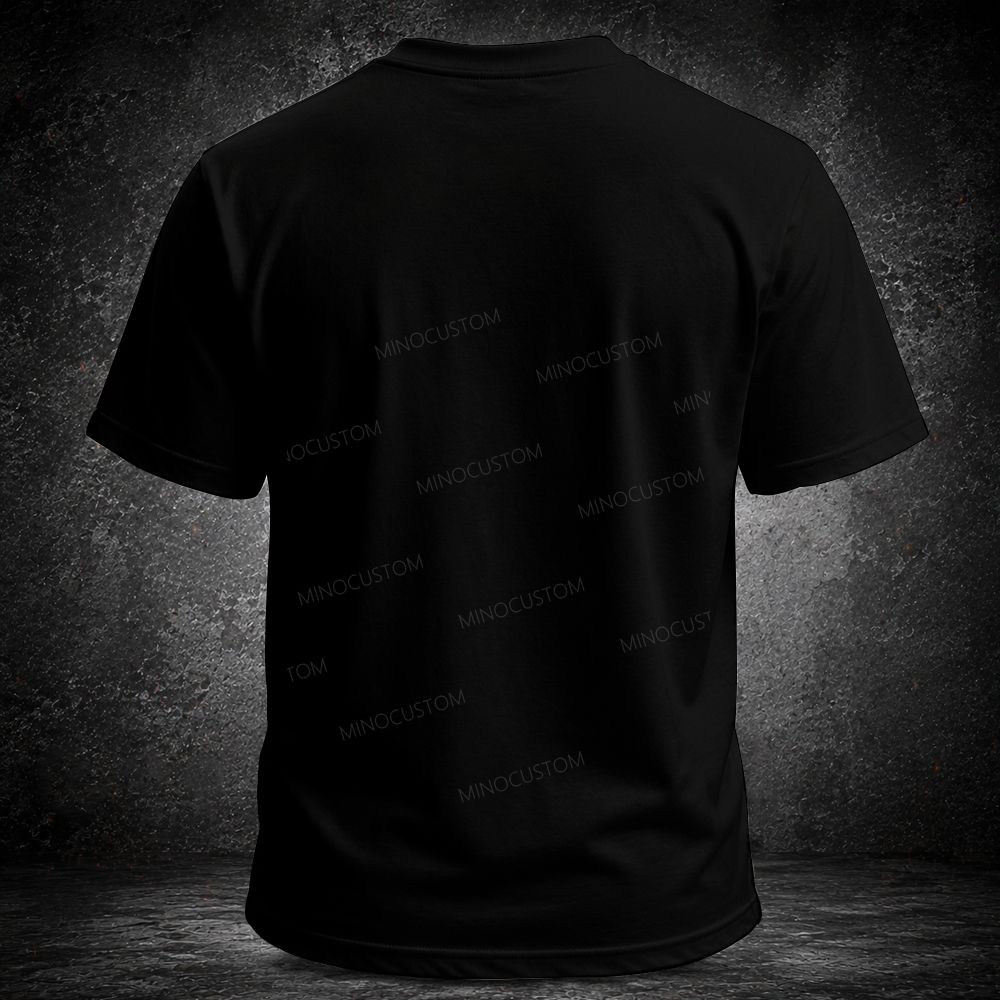 Men's  Vintage Two Skeleton Tear Through Fabric Dark Horror Print Short Sleeve T-shirt