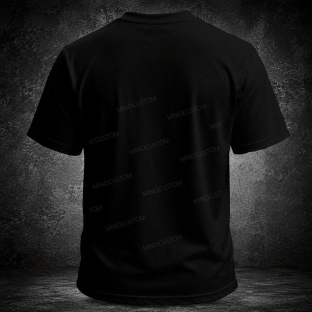 Men's  Vintage Two Skeleton Tear Through Fabric Dark Horror Print Short Sleeve T-shirt