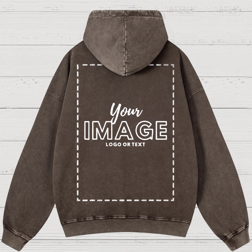 Custom Print Washed Hoodies