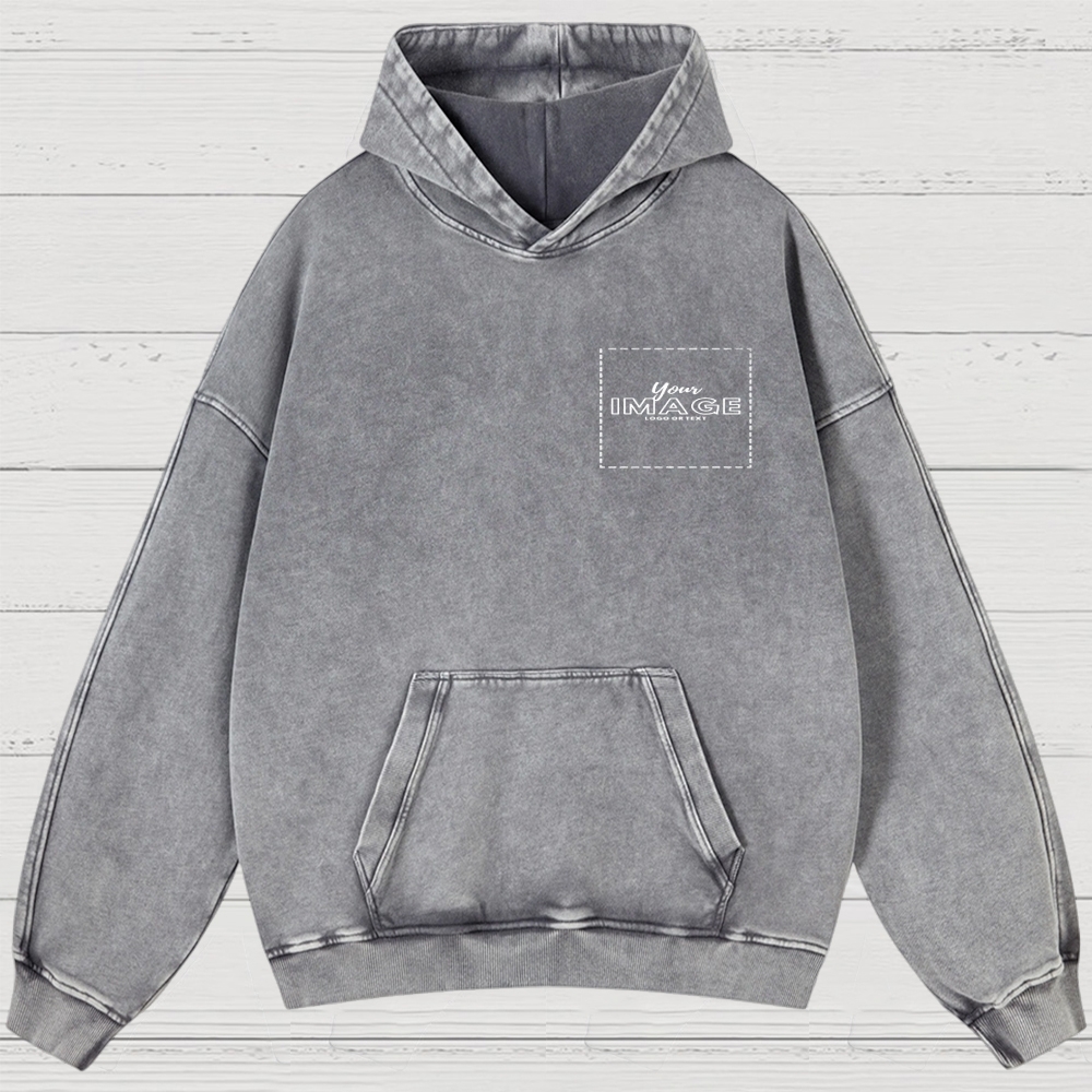 Custom Print Washed Hoodies