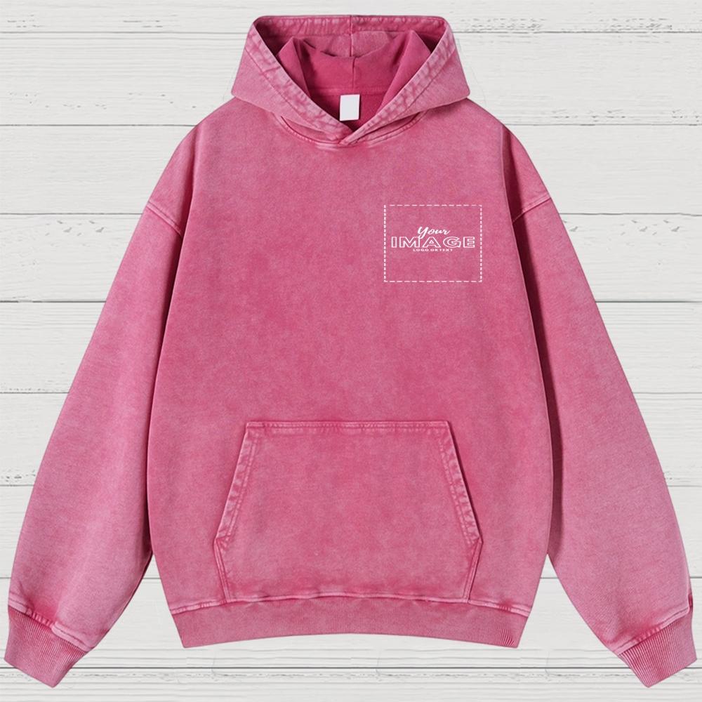 Custom Print Washed Hoodies