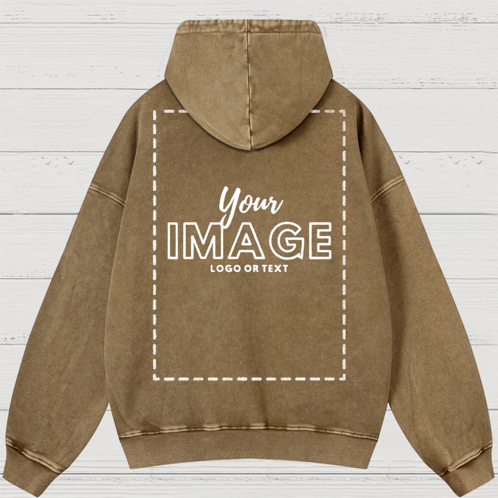 Custom Print Washed Hoodies