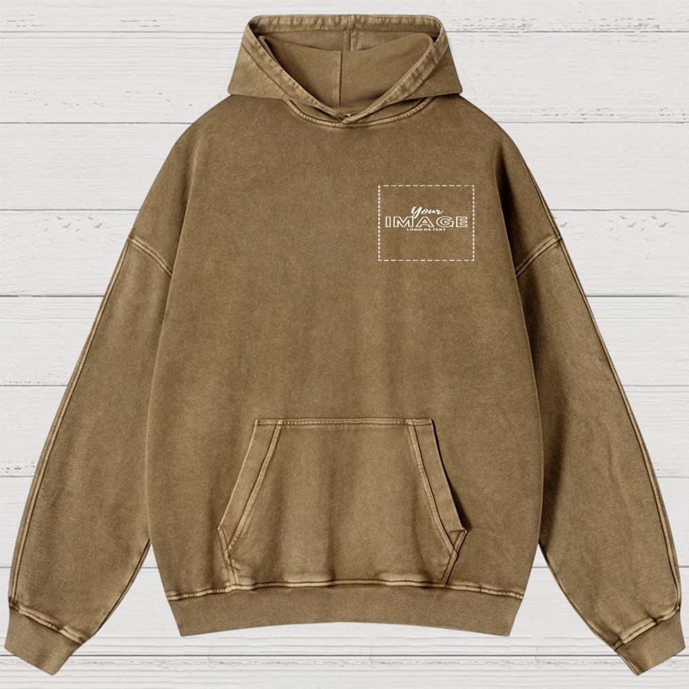 Custom Print Washed Hoodies