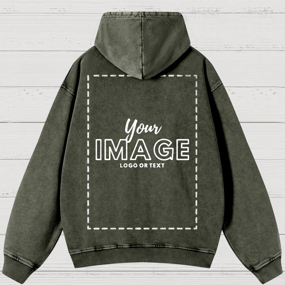 Custom Print Washed Hoodies